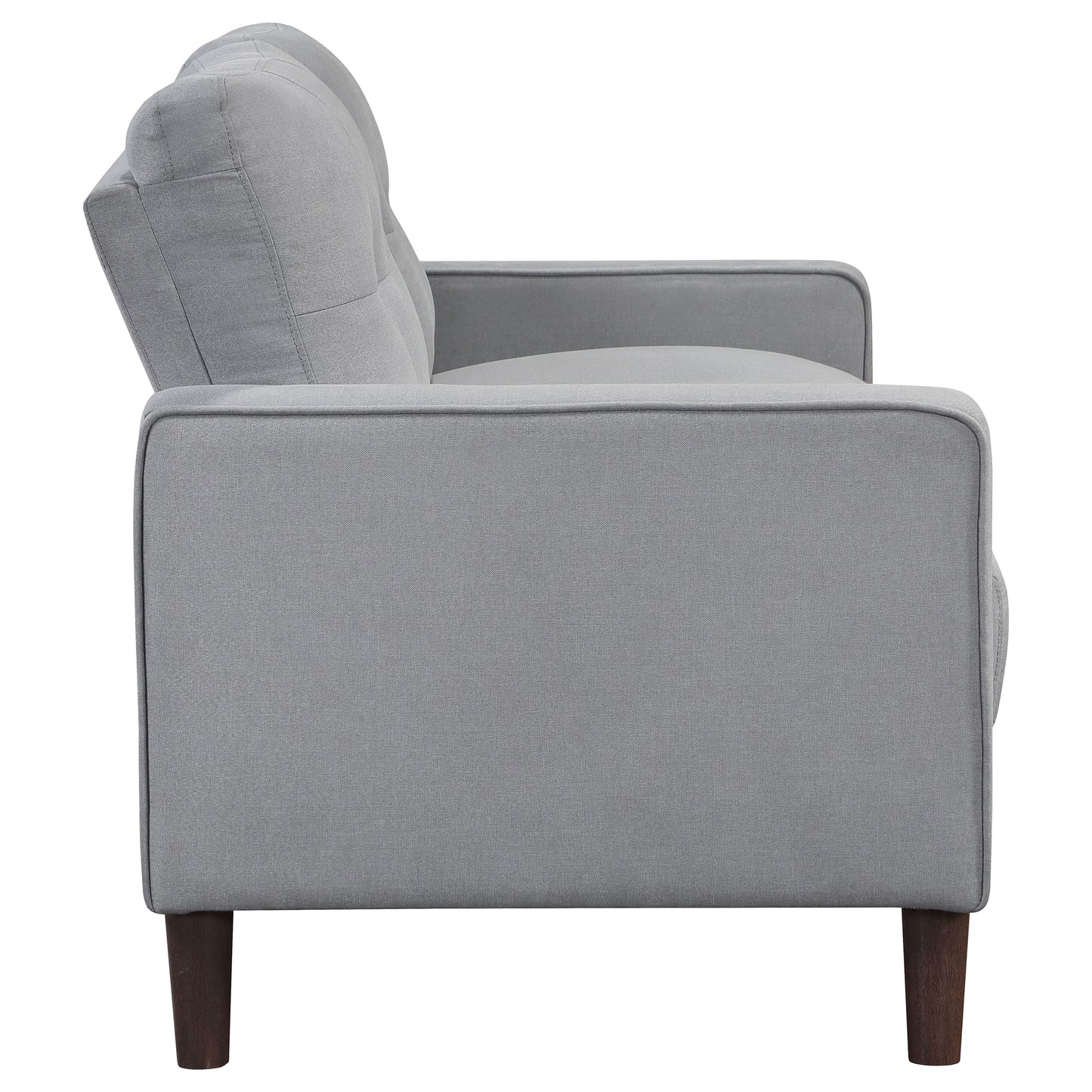 Bowen Upholstered Track Arms Tufted Loveseat Grey