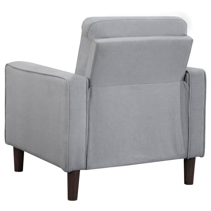 Bowen Upholstered Track Arms Tufted Chair Grey