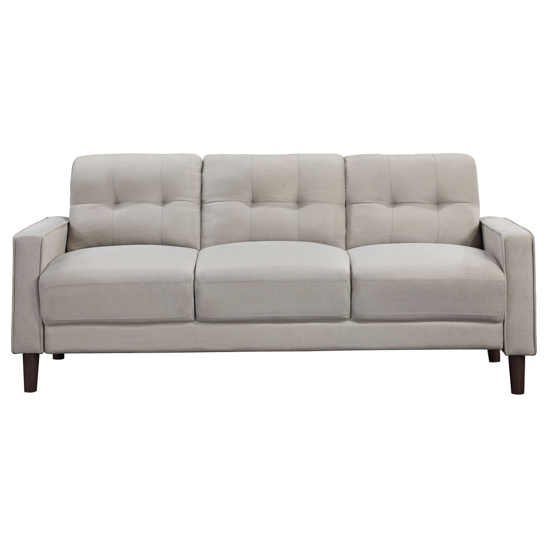 Bowen 3-piece Upholstered Track Arms Tufted Sofa Set Beige