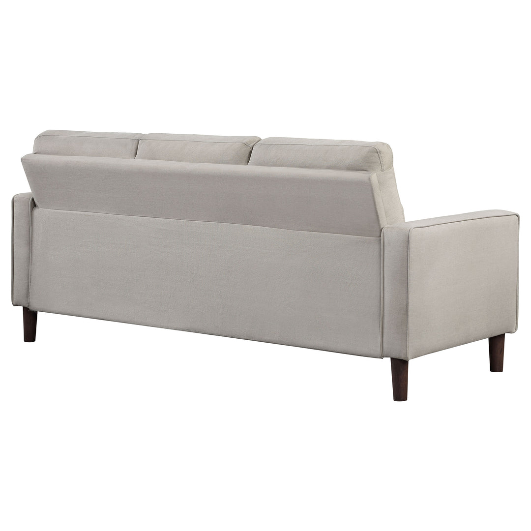 Bowen Upholstered Track Arms Tufted Sofa Beige