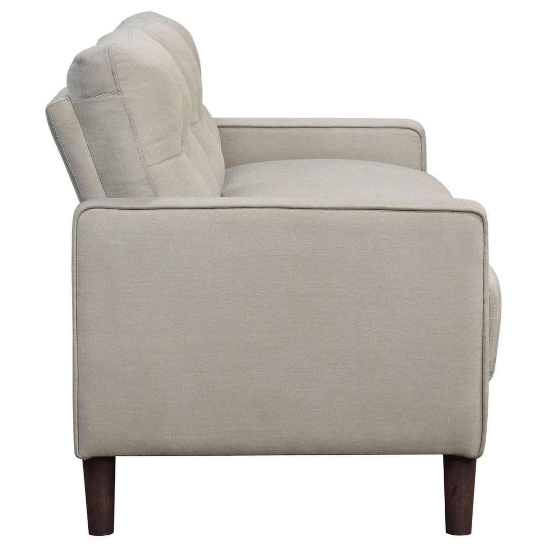 Bowen Upholstered Track Arms Tufted Sofa Beige