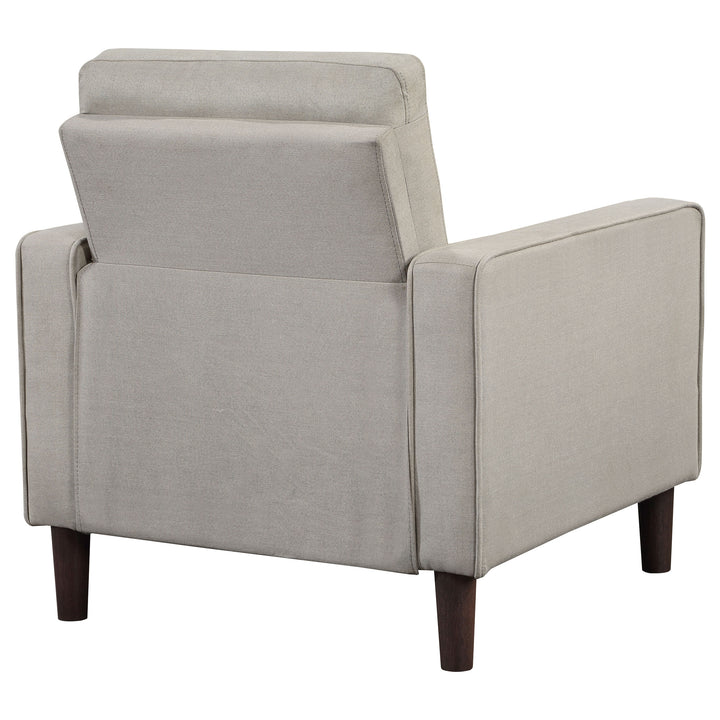 Bowen Upholstered Track Arms Tufted Chair Beige