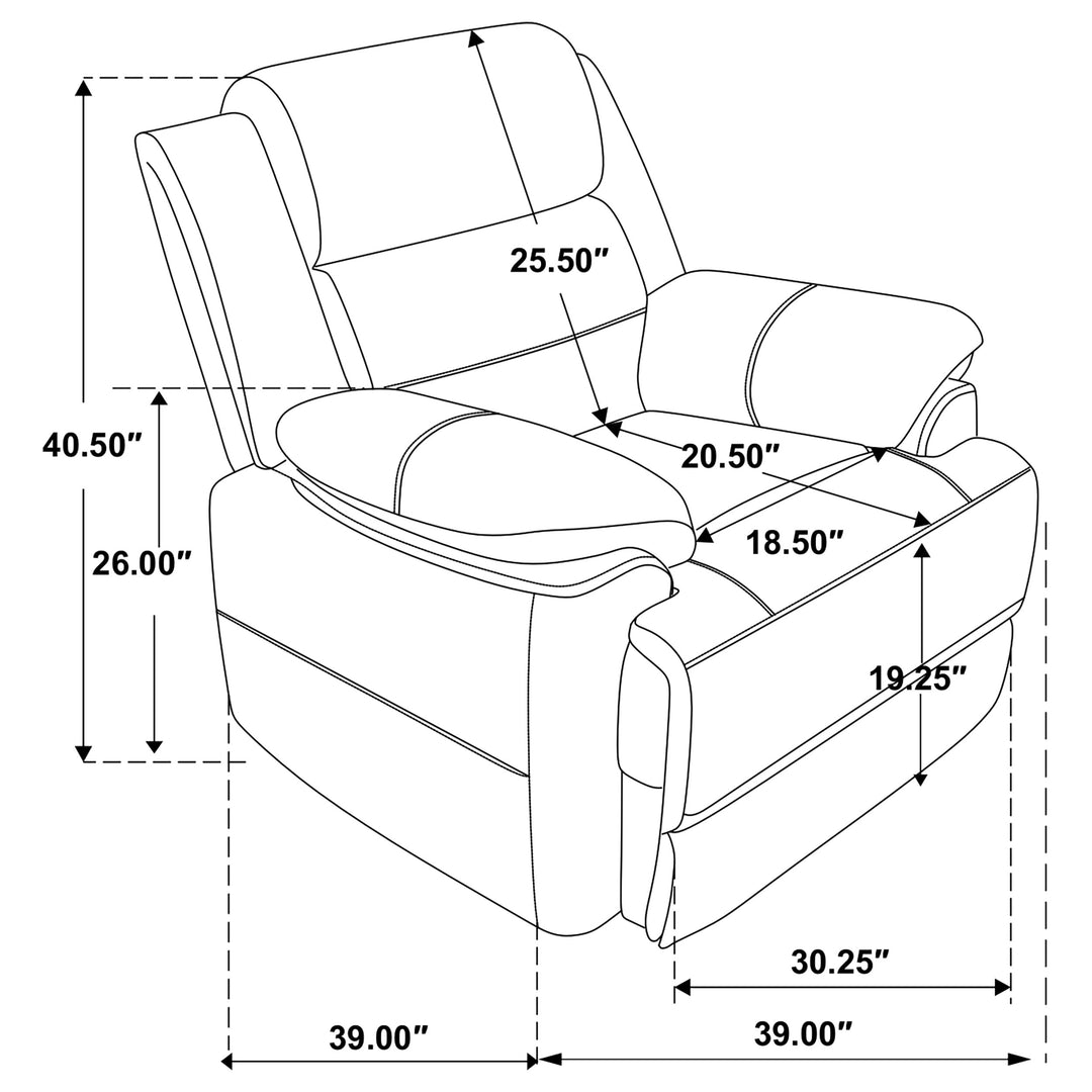 Ellington 3-piece Upholstered Padded Arm Sofa Set Dark Brown