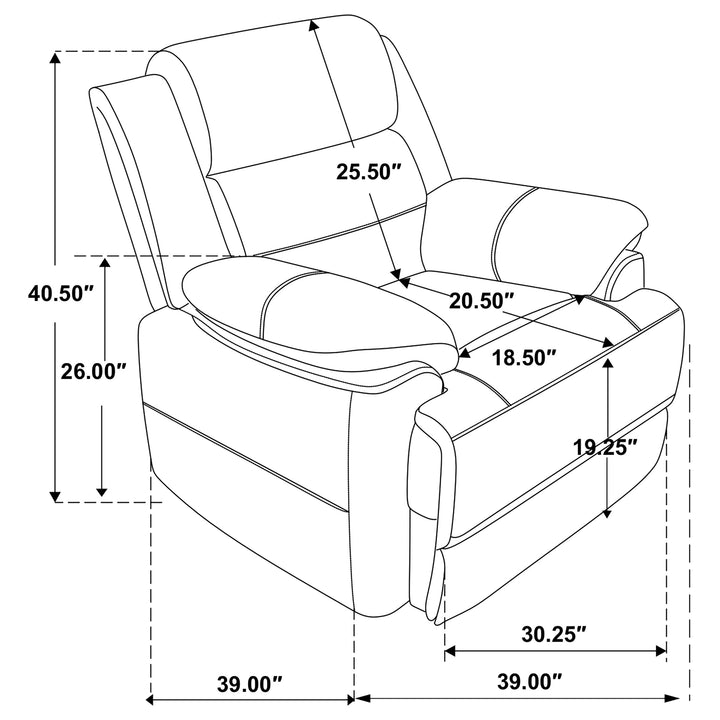 Ellington 3-piece Upholstered Padded Arm Sofa Set Dark Brown