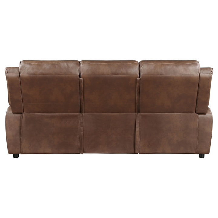 Ellington Upholstered Padded Arm Sofa Dark Brown