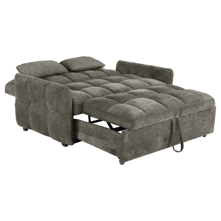 Cotswold Tufted Cushion Sleeper Sofa Bed Dark Grey