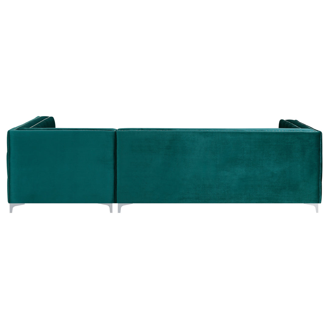 Bellaire Button-tufted Upholstered Sectional Teal