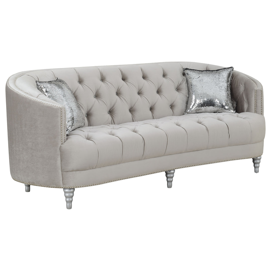 Avonlea Sloped Arm Tufted Sofa Grey