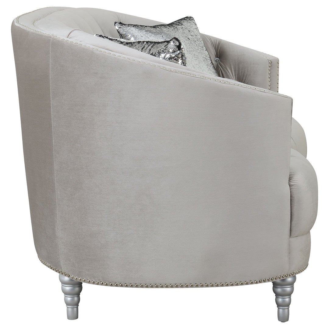 Avonlea Sloped Arm Tufted Sofa Grey