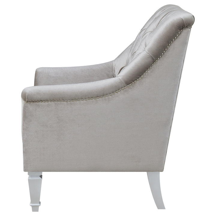 Avonlea Sloped Arm Tufted Chair Grey