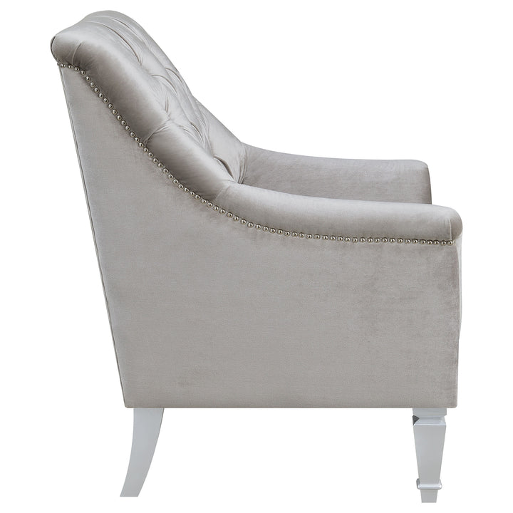 Avonlea Sloped Arm Tufted Chair Grey