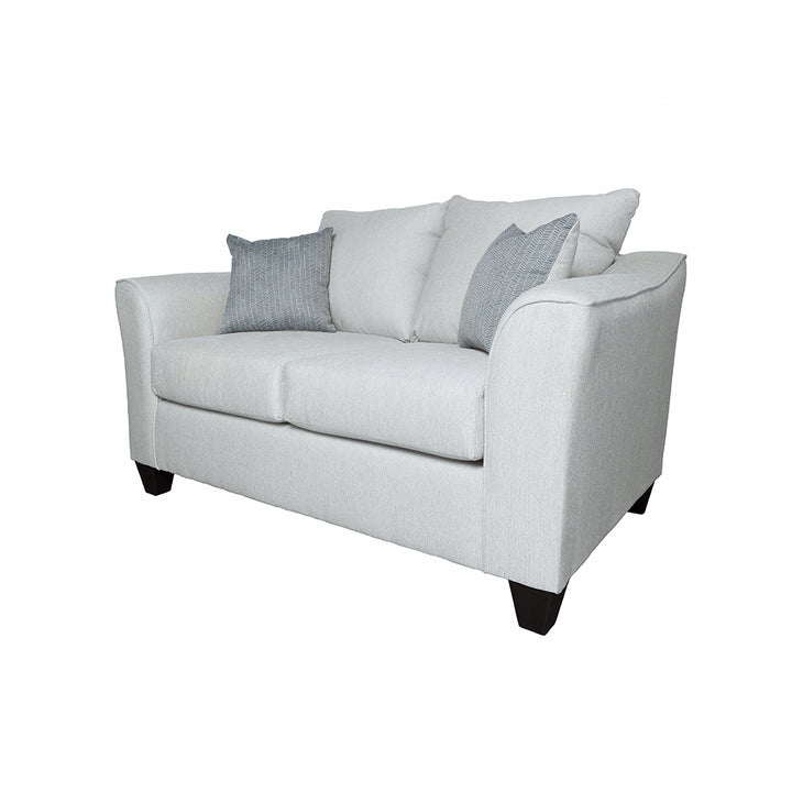 Salizar Upholstered Track Arm Fabric Loveseat Grey Mist