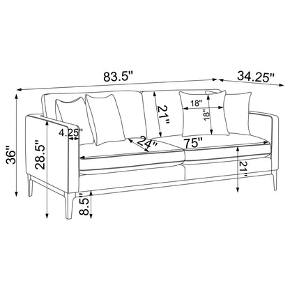 Apperson 2-piece Living Room Set Grey