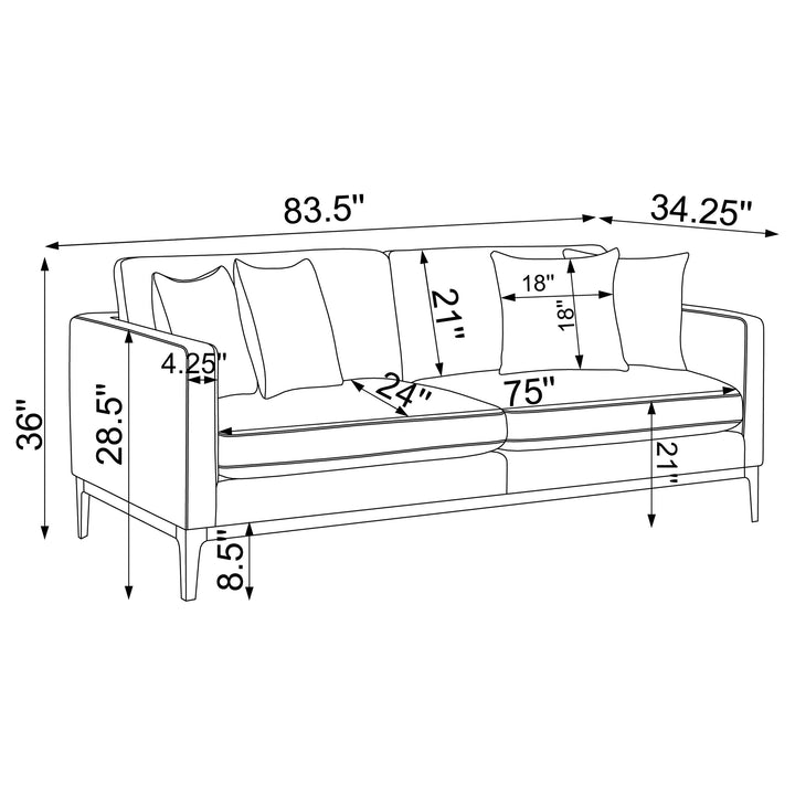 Apperson 3-piece Living Room Set Grey