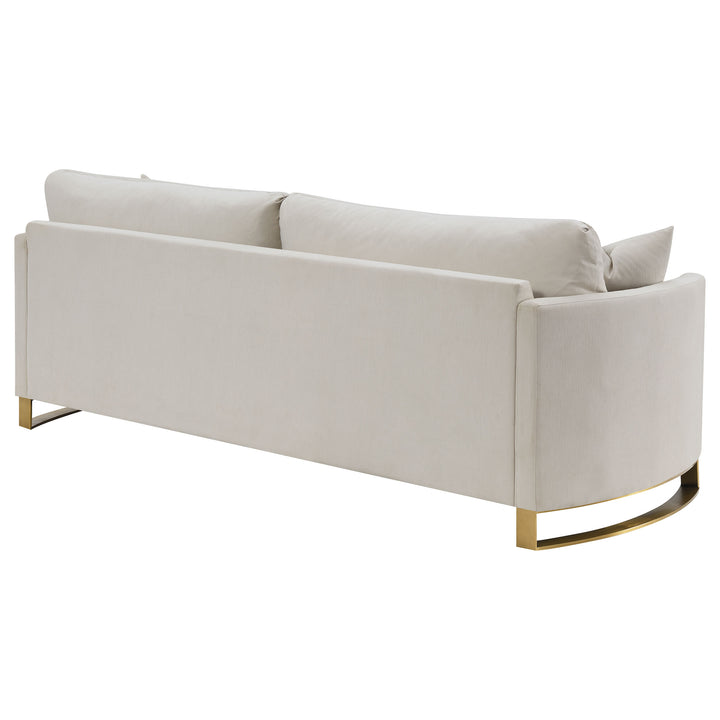 Corliss Upholstered Arched Arms Sofa Beige