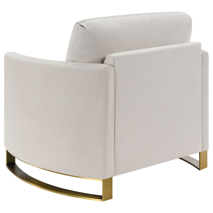 Corliss Upholstered Arched Arms Chair Beige