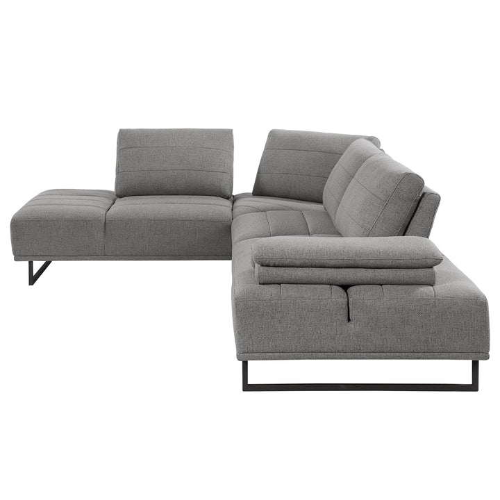 Arden 2-piece Adjustable Back Sectional Taupe