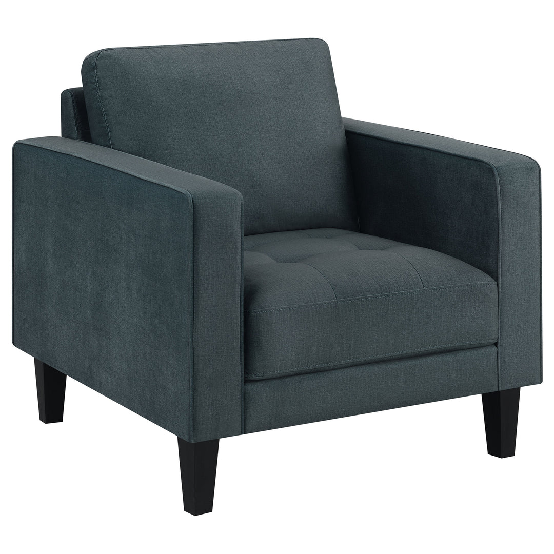 Gulfdale 3-piece Cushion Back Upholstered Living Room Set Dark Teal