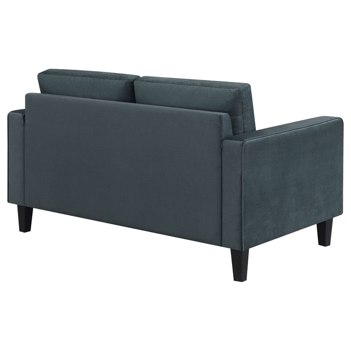 Gulfdale Cushion Back Upholstered Loveseat Dark Teal