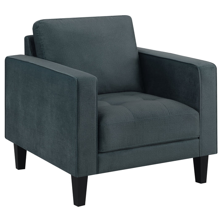 Gulfdale Cushion Back Upholstered Chair Dark Teal