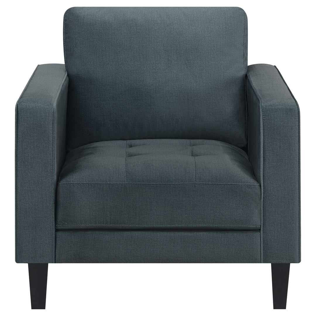 Gulfdale Cushion Back Upholstered Chair Dark Teal