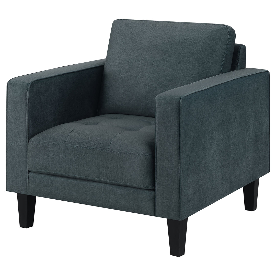 Gulfdale Cushion Back Upholstered Chair Dark Teal