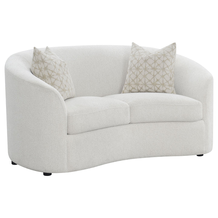 Rainn 2-piece Upholstered Tight Back Living Room Set Latte