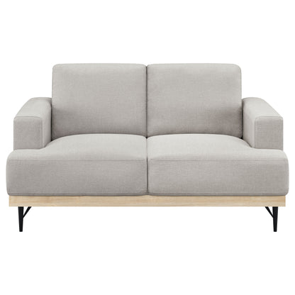 Kester Recessed Track Arm Loveseat Beige