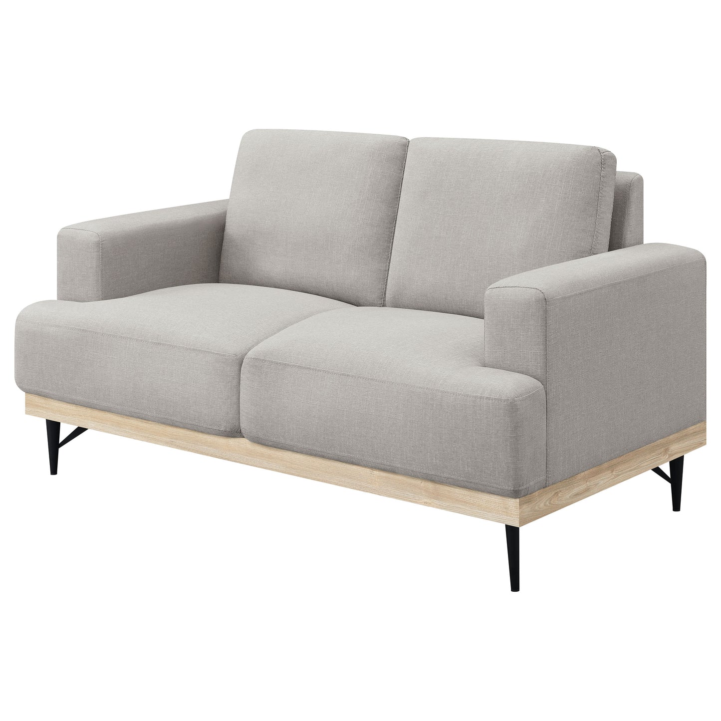 Kester Recessed Track Arm Loveseat Beige