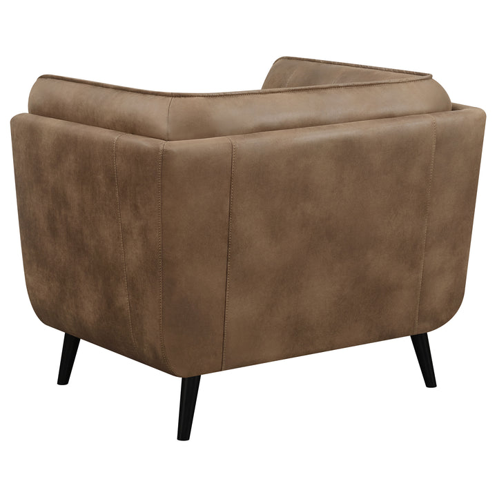 Thatcher Upholstered Button Tufted Chair Brown