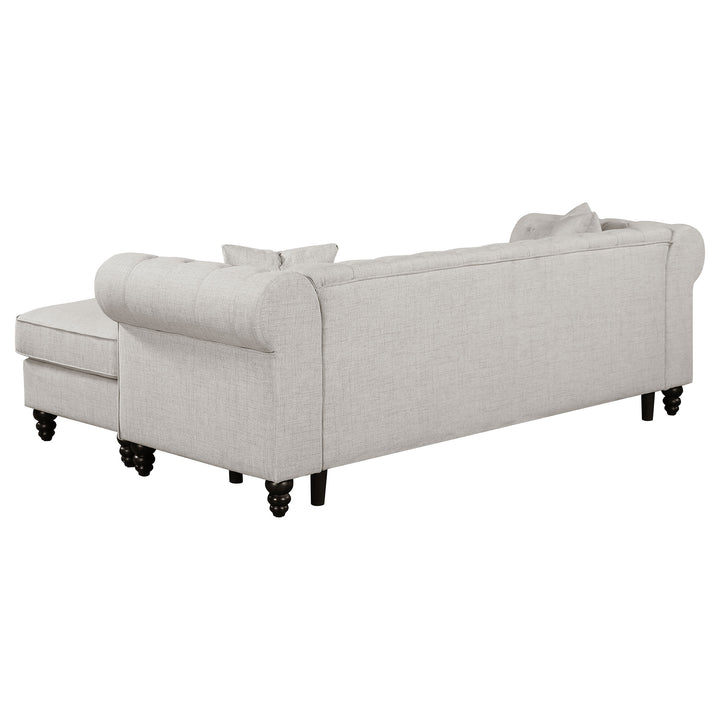 Cecilia Upholstered Tufted Sectional Oatmeal