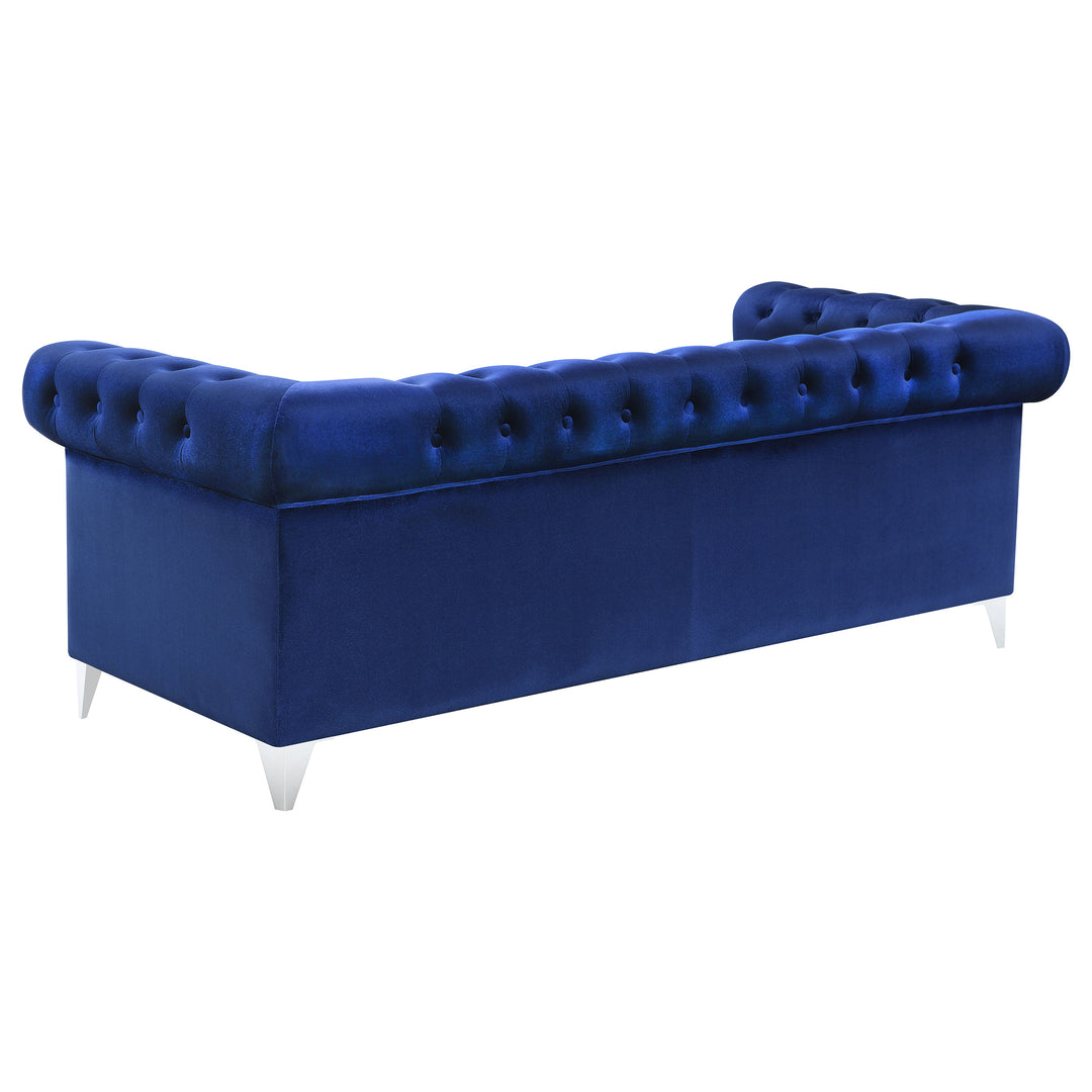 Bleker 3-piece Tuxedo Arm Living Room Set Blue