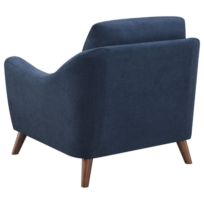 Gano Sloped Arm Upholstered Chair Navy Blue