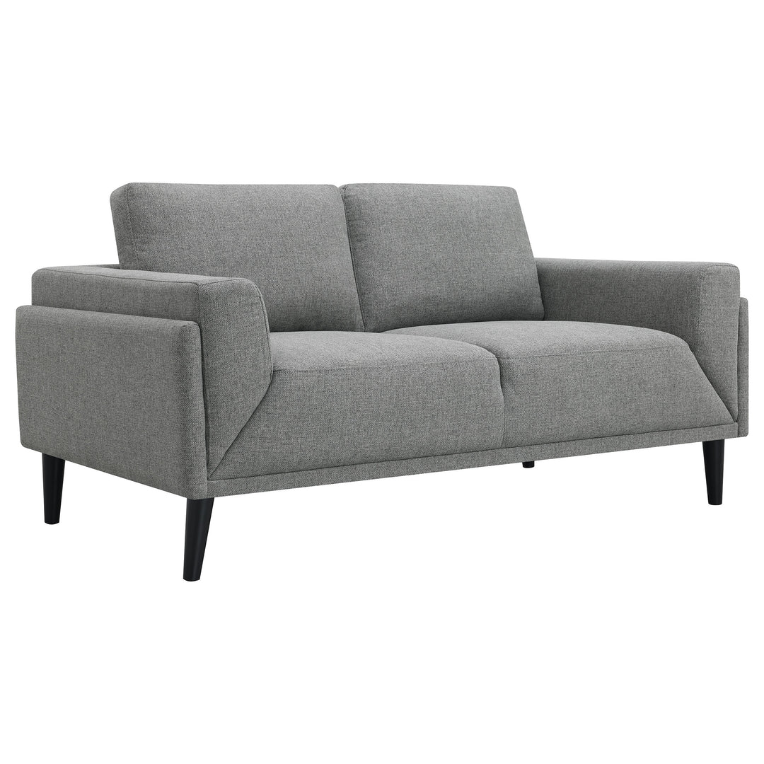 Rilynn 2-piece Upholstered Track Arms Sofa Set Grey