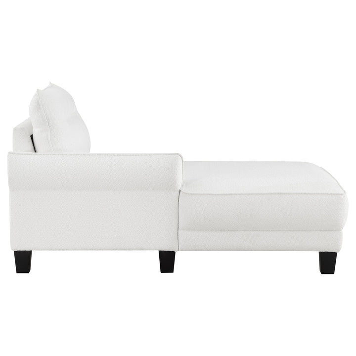 Caspian Upholstered Curved Arms Sectional Sofa White and Black