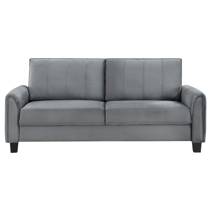 Davis  3-piece Upholstered Rolled Arm Sofa Grey