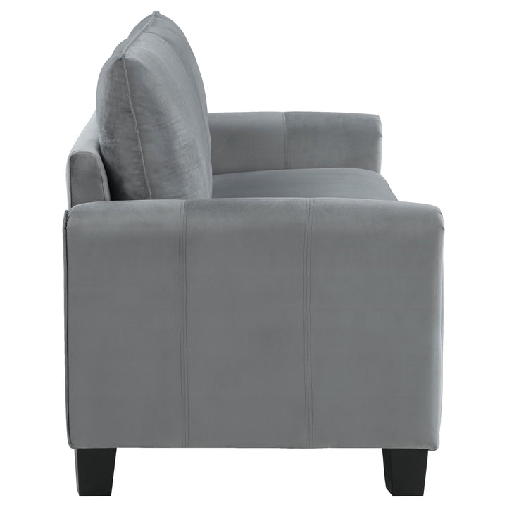 Davis  3-piece Upholstered Rolled Arm Sofa Grey