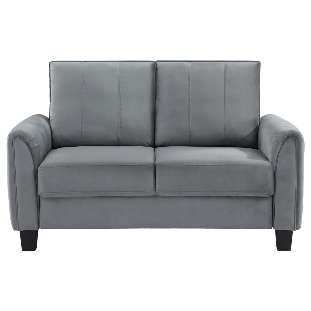 Davis  3-piece Upholstered Rolled Arm Sofa Grey