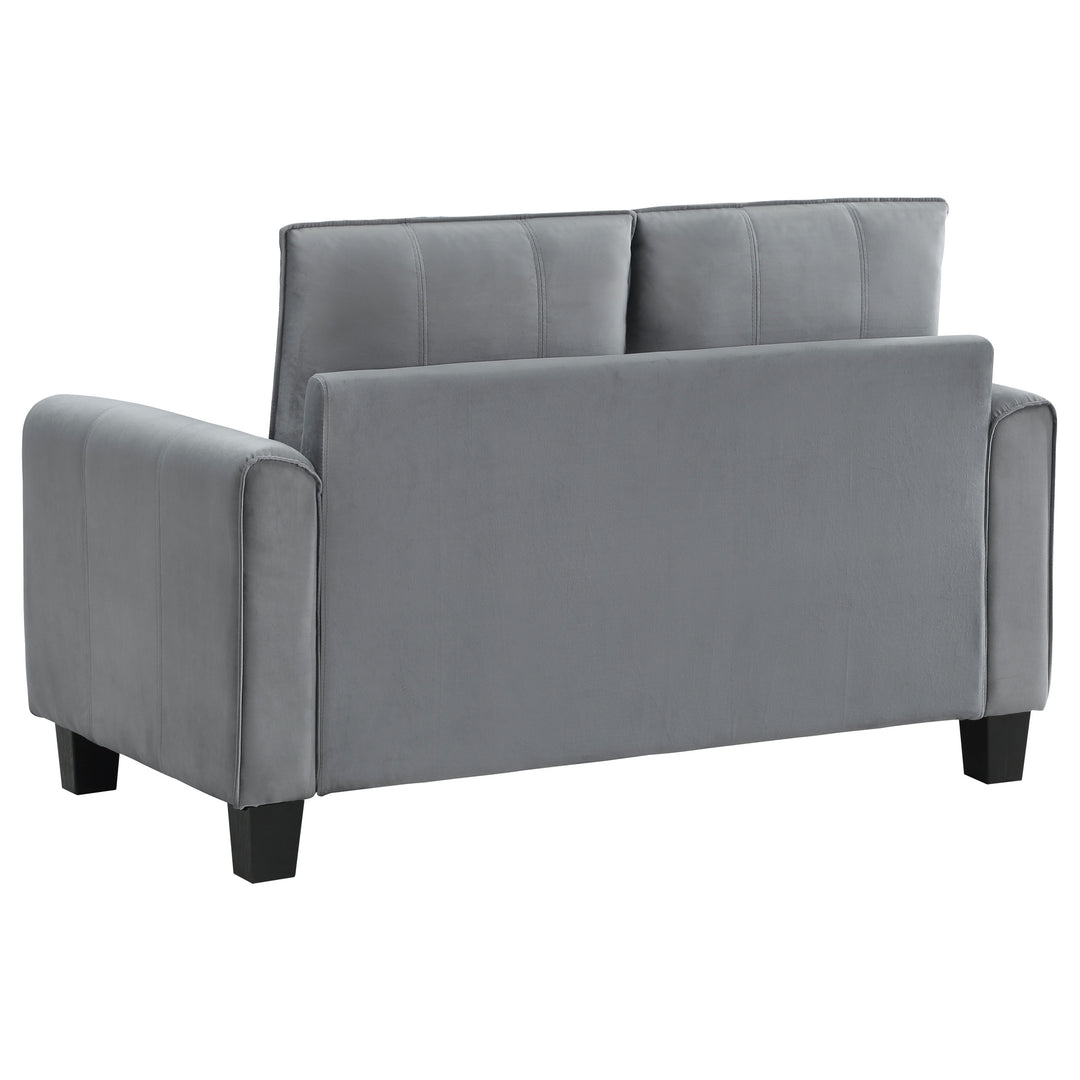 Davis  3-piece Upholstered Rolled Arm Sofa Grey