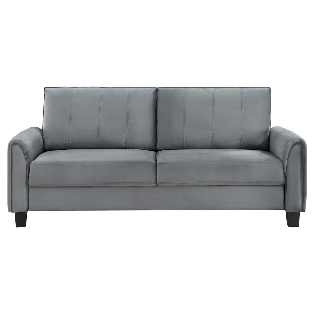 Davis  Upholstered Rolled Arm Sofa Grey