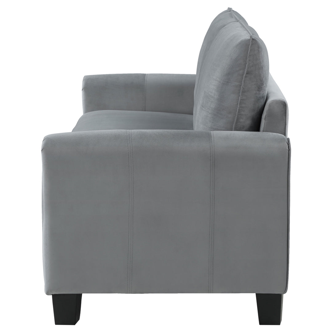 Davis  Upholstered Rolled Arm Sofa Grey