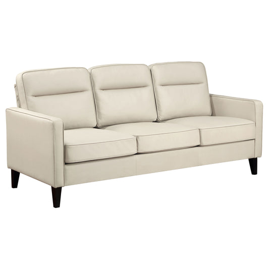 Jonah Upholstered Track Arm Sofa Ivory