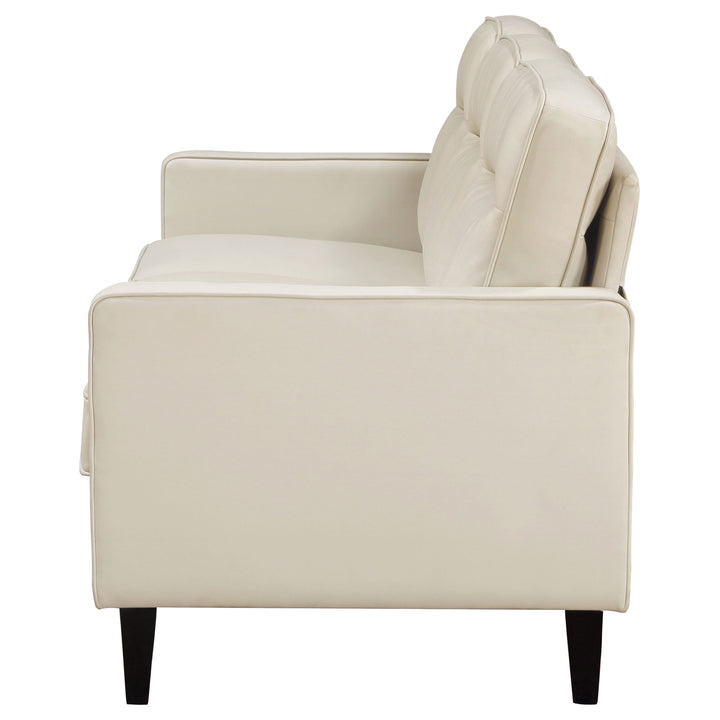 Jonah Upholstered Track Arm Sofa Ivory