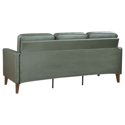 Jonah 3-piece Upholstered Track Arm Sofa Set Green