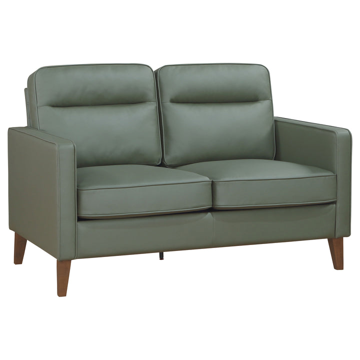 Jonah Upholstered Track Arm Loveseat Green