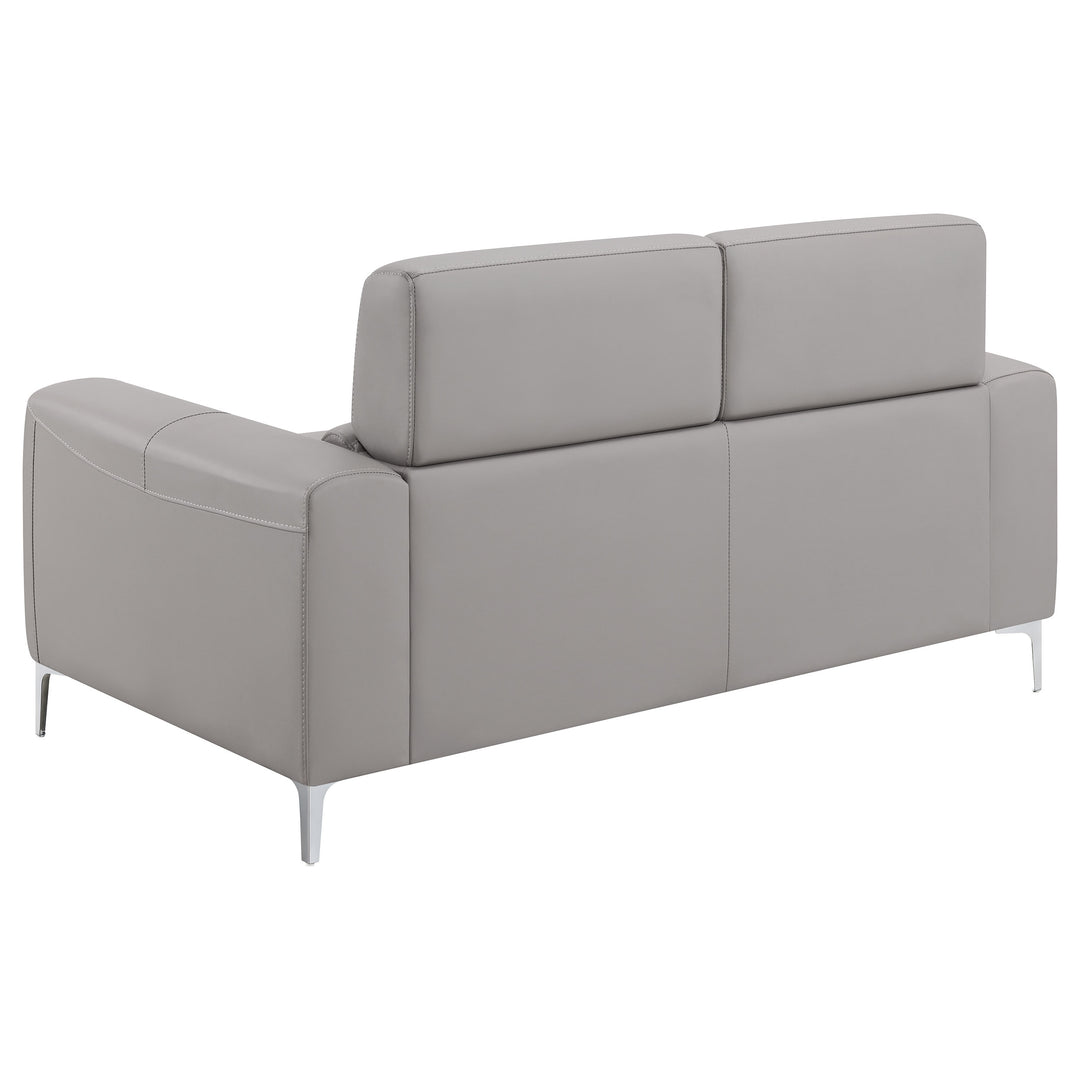 Glenmark Track Arm Upholstered Loveseat Taupe