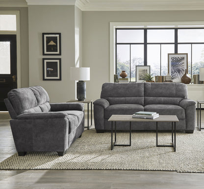 Hartsook 2-piece Pillow Top Arm Living Room Set Charcoal Grey