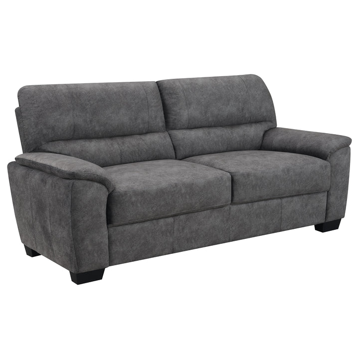 Hartsook 2-piece Pillow Top Arm Living Room Set Charcoal Grey