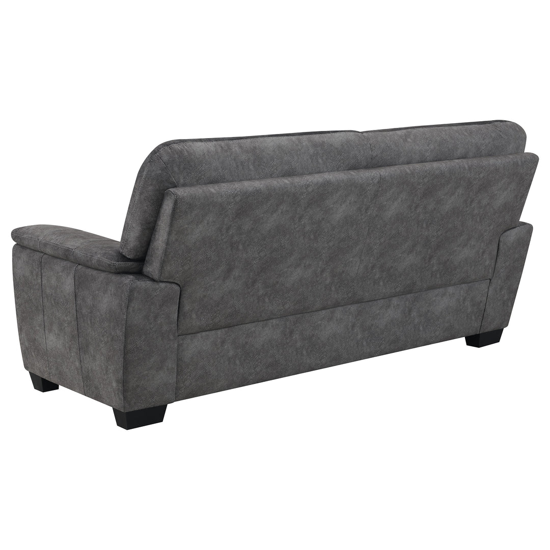 Hartsook 2-piece Pillow Top Arm Living Room Set Charcoal Grey