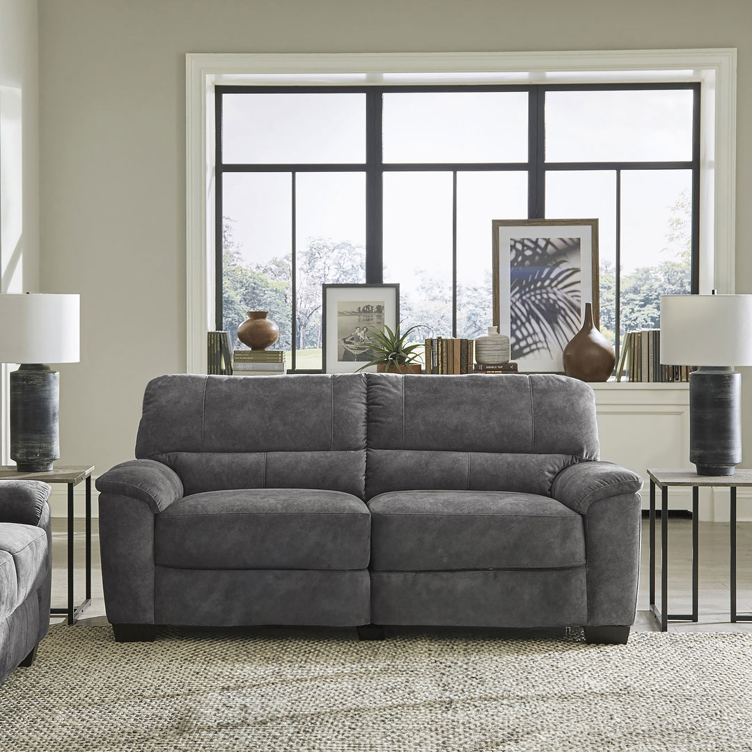 Hartsook Upholstered Pillow Top Arm Sofa Charcoal Grey